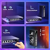 NICGIGA 5 Port 2.5G Ethernet Switch 10G SFP Uplink Unmanaged Plug Play Fanless view 4