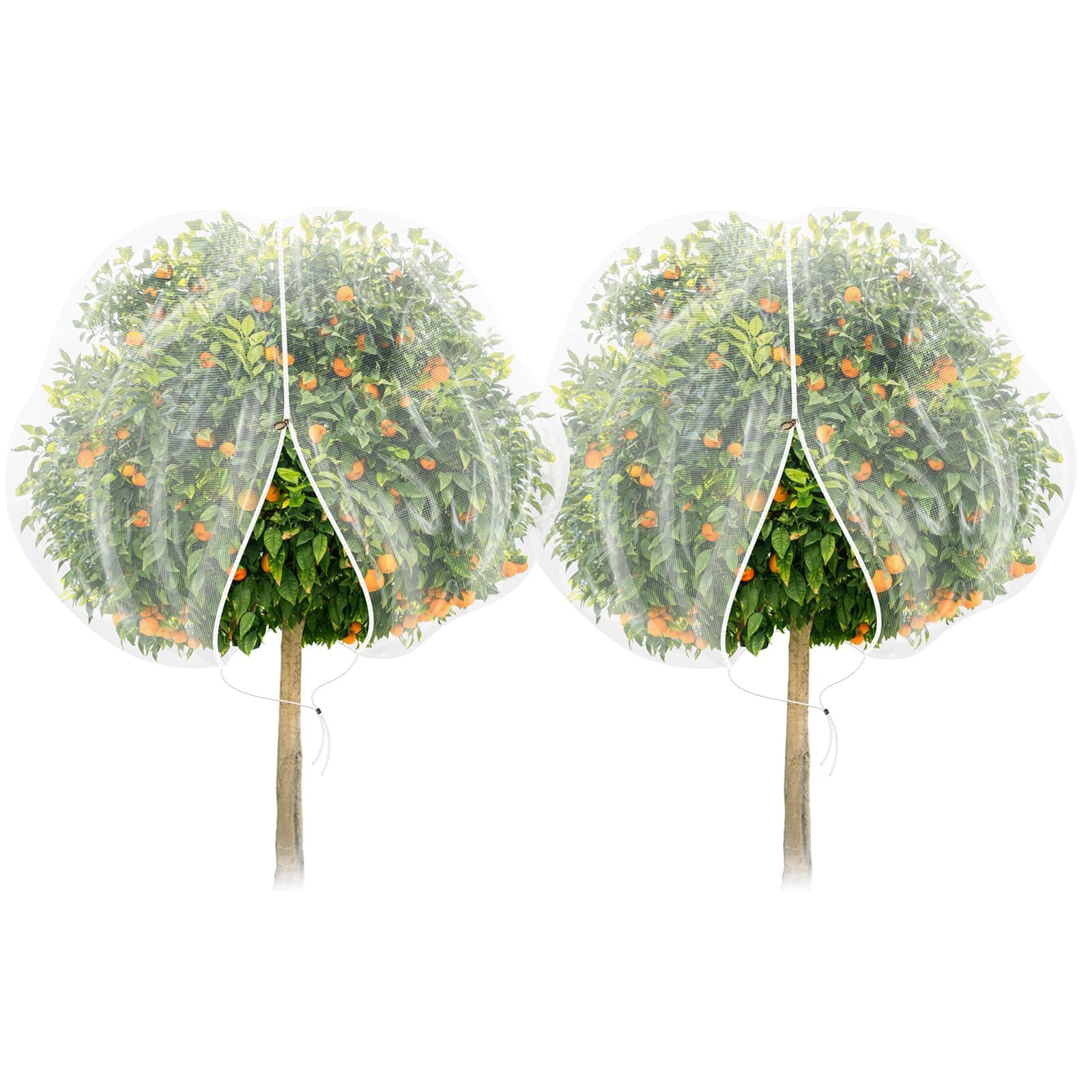 Photo 1 of TWOWYHI 2Pack Garden Netting 10X12 Feet Large Fruit Tree Netting with Zipper and Drawstring Insect Bird Cover for Fruits Vegetables Tree Garden Protection