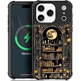 Toulas for iPhone 17 Pro Max/iPhone 18 Pro Max Case,Gothic Bookshelf Dark Academia Literary Design，All-Round Protection Shockproof Anti-Scratches TPU Cover,Cases for Woman Man