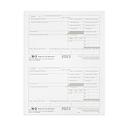 W2 Forms 2023, 4 Part Tax Forms, 25 Employee Kit of