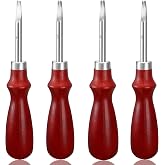 Mudder 4 Pcs Leather Beveler Edge Beveler Craft Set, 0.8/1 / 1.2/1.5 mm | Beveling Skiving Tool for Edge Finishing Corner Rounding Leatherwork Craft Project, Gifts for Leather Artisan DIY Enthusiasts