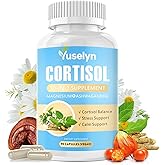 Yuselyn Cortisol Supplements for Women & Men, 10-in-1 Cortisol Detox Manager - High Cortisol Lowering Supplements with Magnesium, Ashwagandha & L-Theanine for Balanced Calm & Stress Relief