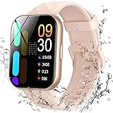 Parsonver Smart Watch, 5ATM Waterproof Swimming Watch, Fitness Activity Tracker with 110+ Sports Modes, Heart Rate/Sleep/SpO2/Calories Monitor, Pedometer, Fitness Watch for Android & iPhone, Rose Gold