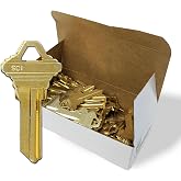 Summit Doorware SC1 Key Blanks 50 Pack, Premium Brass Uncut Blank Keys | Compatible with Schlage 5-Pin Locks Durable Locksmith Key Blanks for Key Cutting, Home, Office &amp; Professional Use
