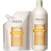 Mizani True Textures Moisture Replenish Conditioner - Deep Conditioner for Curly Hair with Coconut Oil & Olive Oil, Anti Frizz, Silicone-Free, Paraben-Free