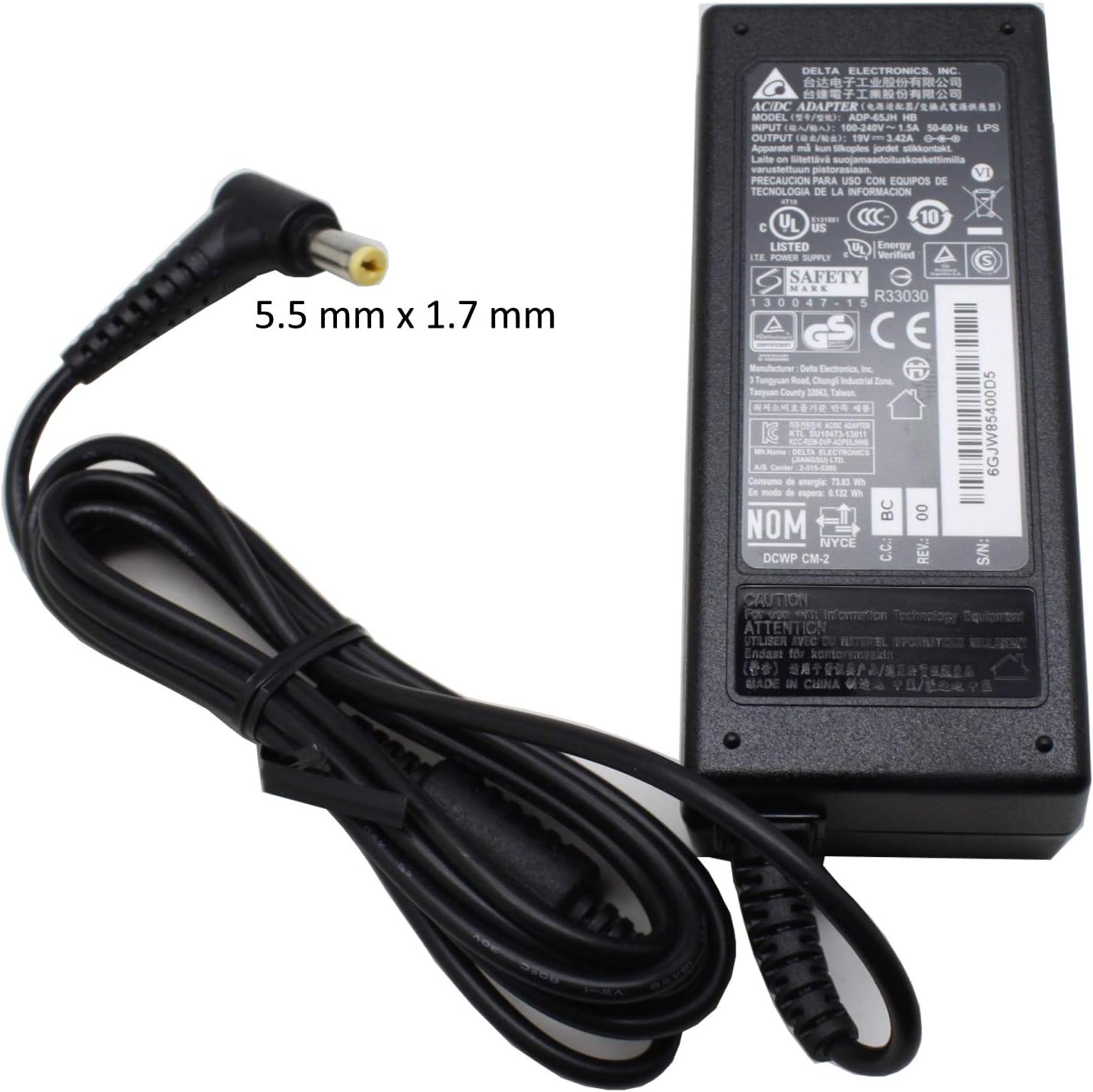 LAPTOP CHARGER POWER SUPPLY FOR Packard Bell Easynote TE11BZ TE11HC TE69KB