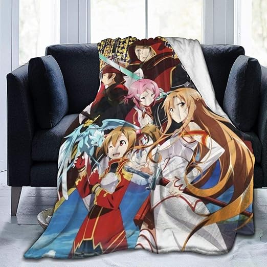 Unisex Throw Blankets,Sword Art OnlineKirito Y Asuna Sao Unisex Throw