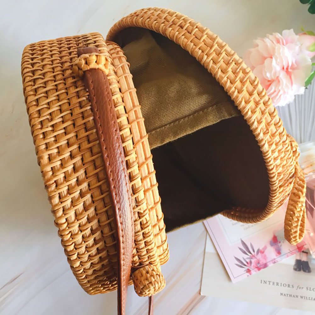 Bolsas y cestas de la compra regalos Bolso de mano para mujer de paja