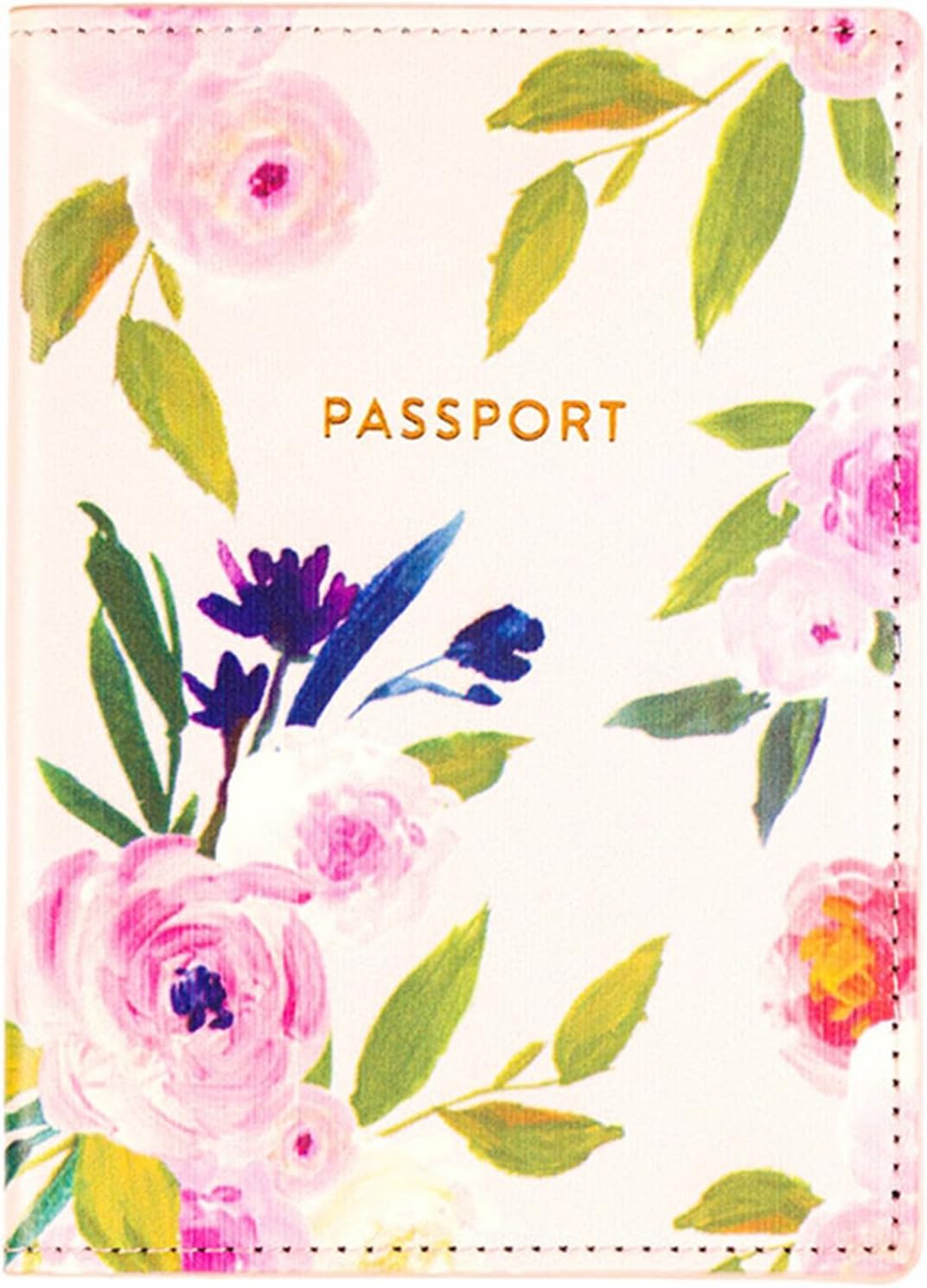 | Eccolo Travel Passport Cover Case with Storage Pocket (Floral) | Passport Covers