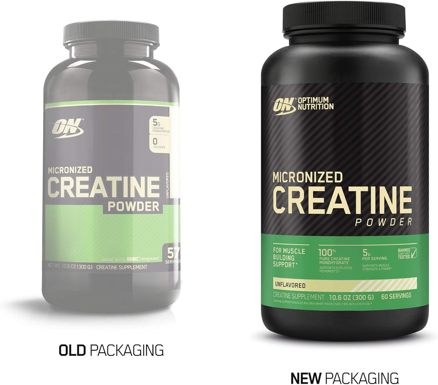 Optimum Nutrition Micronized Creatine Monohydrate Powder, Unflavored, Keto Friendly, 60 Servings (Packaging May Vary): Health & Personal Care