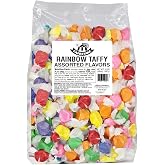 Fairtime Assorted Rainbow Taffy, 3 Pound Bag (Pack of 1) - Individually Wrapped Saltwater Taffy Candy Assorted Flavors Bulk Pack - Soft &amp; Chewy Candy for Buffet, Weddings or Birthday Parties