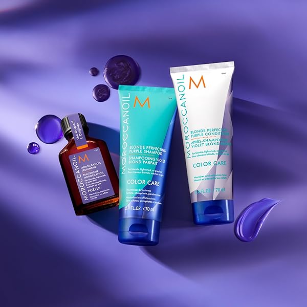 MOROCCANOIL BLONDE PERFECTING PURPLE SHAMPOO, 2.4 OZ