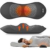 SUDAHIA 3-in-1 Electric Lumbar Support Pillow for Bed and Chair, Triple Fusion Back Massager with Heated, Vibration and Traction for Lower Back Pain Relief and Spine Support