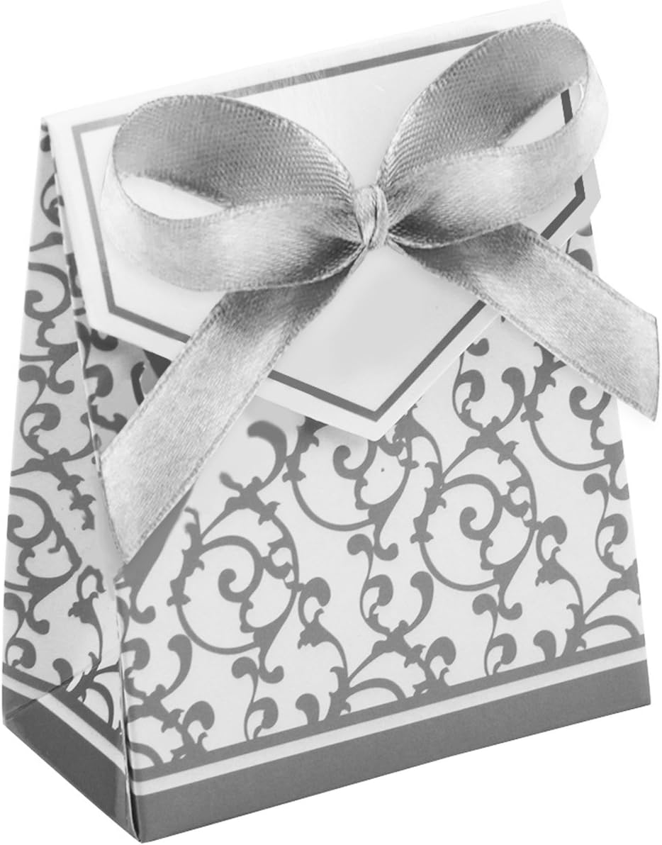 DDcooper 100Pcs Sweet Cake Gift Candy Boxes Favour Anniversary Wedding Silver