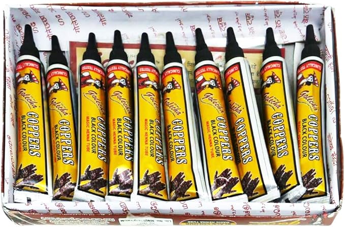 Amazon 業務用ヘナ タトゥー ブラック Henna 1箱10個入 植物性染料 ヘナ タトゥーペースト コスプレ 仮装 通販