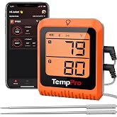 TempPro TempSync 650 ft Bluetooth Meat Thermometer with 2 Probes for Grill | Wireless Meat Thermometer Digital for Cooking Turkey Beef Fish, Rechargeable Smoker Accessories for BBQ Oven Kitchen