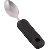 Sammons Preston 76030 Sure Grip Stainless Steel Spoon with Thick Rubber Handle