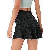 Persit Womens High Waisted Athletic Tennis Skirt Sports Golf Running Skorts with Ball Pockets