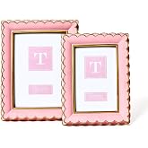 Two's Company Scalloped Picture Frames, Resin, Set of 2