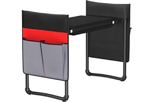 RKVPCNE Folding Garden Stool and Kneeler 2-in-1 Garden Kneeler and Seat Heavy Duty Garden Bench for Kneeling and Sitting 2 Tool Pouch for Fishing Camping Great Gardening Gifts for Seniors(Red)