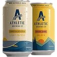 Athletic Brewing Company Craft Non-Alcoholic Beer - 6-Pack Cerveza Atletica and 6-Pack Upside Dawn - Low-Calorie, Award Winning - All Natural Ingredients For A Great Tasting Drink - 12 Fl Oz Cans