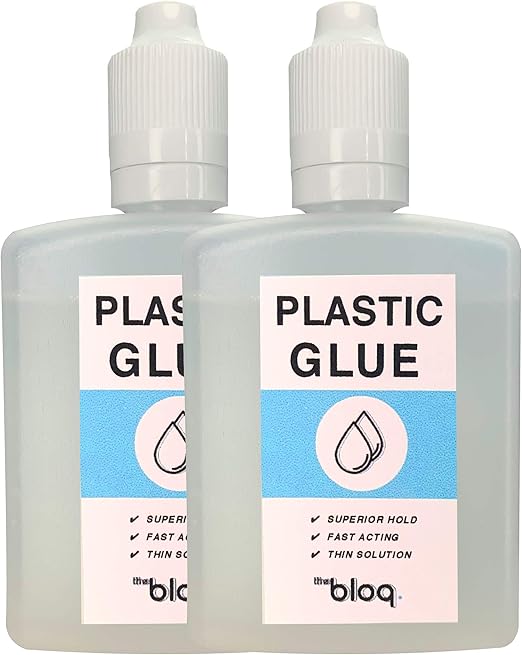 Plastic Glue (Twin Pack) Super Glue Cement Glue for Plastic ABS Acrylic