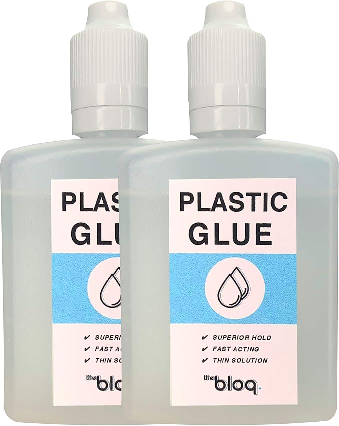 Plastic Glue (Twin Pack) Super Glue Cement Glue for Plastic ABS Acrylic