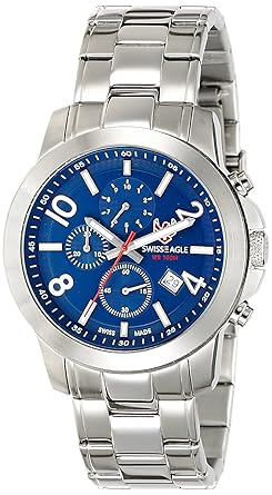 Swiss Eagle Analog Blue Dial Mens Watch-SE-9054-11