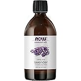 NOW Essential Oils, Lavender Oil, Soothing Aromatherapy Scent, Steam Distilled, 100% Pure, Vegan, Child Resistant Cap, 16-Ounce