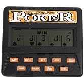 5-in-1 LCD Electronic Handheld Poker Game, Ages 8+ | Electronic Handheld Blackjack Game with LCD Screen, Portable Travel Casino Card Game for Kids &amp; Adults, Ages 8+