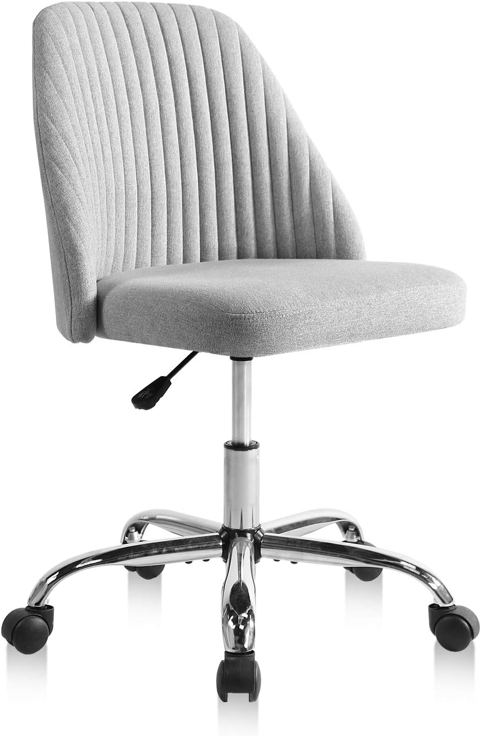 Rimiking Home Office Modern Twill Fabric Adjustable Mid-Back Task Ergonomic Executive Chair, Gray: Furniture & Decor