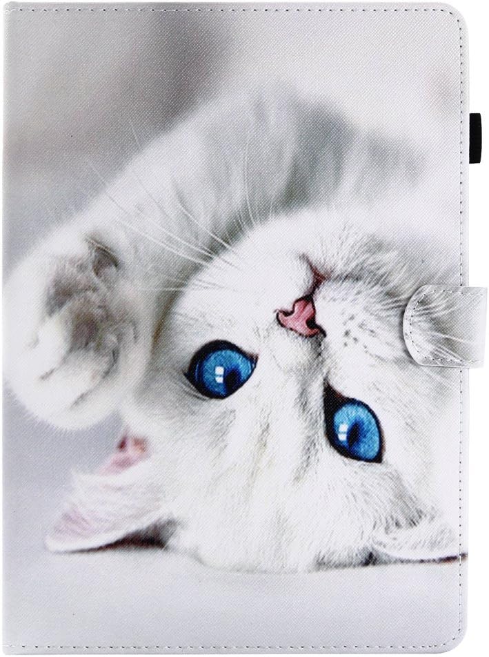 LMAZWUFULM Case for Apple iPad 2017 / Air/iPad Air 2 (9,7 Inch) PU Leather Auto Sleep/Wake Function Ultra-thin Magnetic Leather Cover Cute Kitten Pattern Stand Case Flip Cover