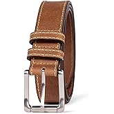 Amazon Essentials Men's Stitched Edge Leather Belt
