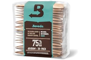 Boveda 75% Two-Way Humidity Control Packs – Size 60 – 20 Pack – Fix Major Moisture Loss in Non-Plastic Humidifier Boxes – Moisture Absorbers – Humidifier Packs – Hydration Packets in Resealable Bag