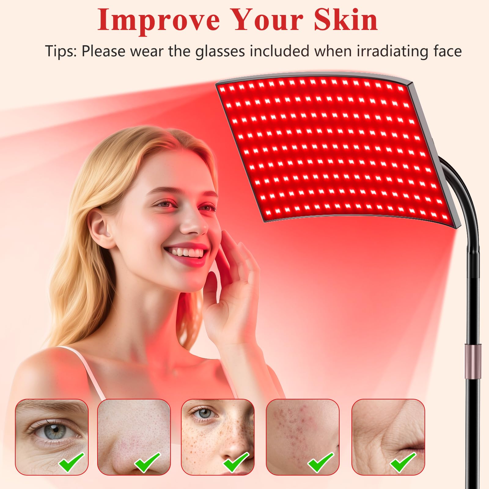 Red Light Therapy for Body Face Infrared Light Therapy for Body with 660nm & 850nm Near Infrared LED Red Light Therapy Large Panel at Home Idea Gift for Women Wife Mom Sister Girlfriend