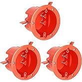 [3 Pack] CLOUDY BAY Round Electrical Box,Old Work Junction Box,Ceiling Box,18 Cubic Inches Pancake Box,UL Listed
