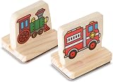 Melissa & Doug My First Wooden Stamp Set Vehicles - 8 Stamps, 2 Ink Pads view 9