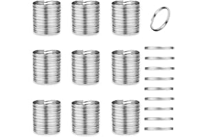 ZOLOAJAY 100pcs 15mm Key Ring Keychain Metal Silver Round Split Key Chains Rings Connectors for Home Car Dog Tag Office Ornaments Keys Attachment