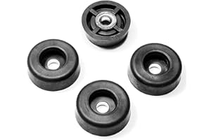 ANICEMOON 4 Medium Round Rubber Feet - .312 H X .875 D - Food Safe, Cutting Boards, Electronics, Crafts, Woodworking, Made in USA.