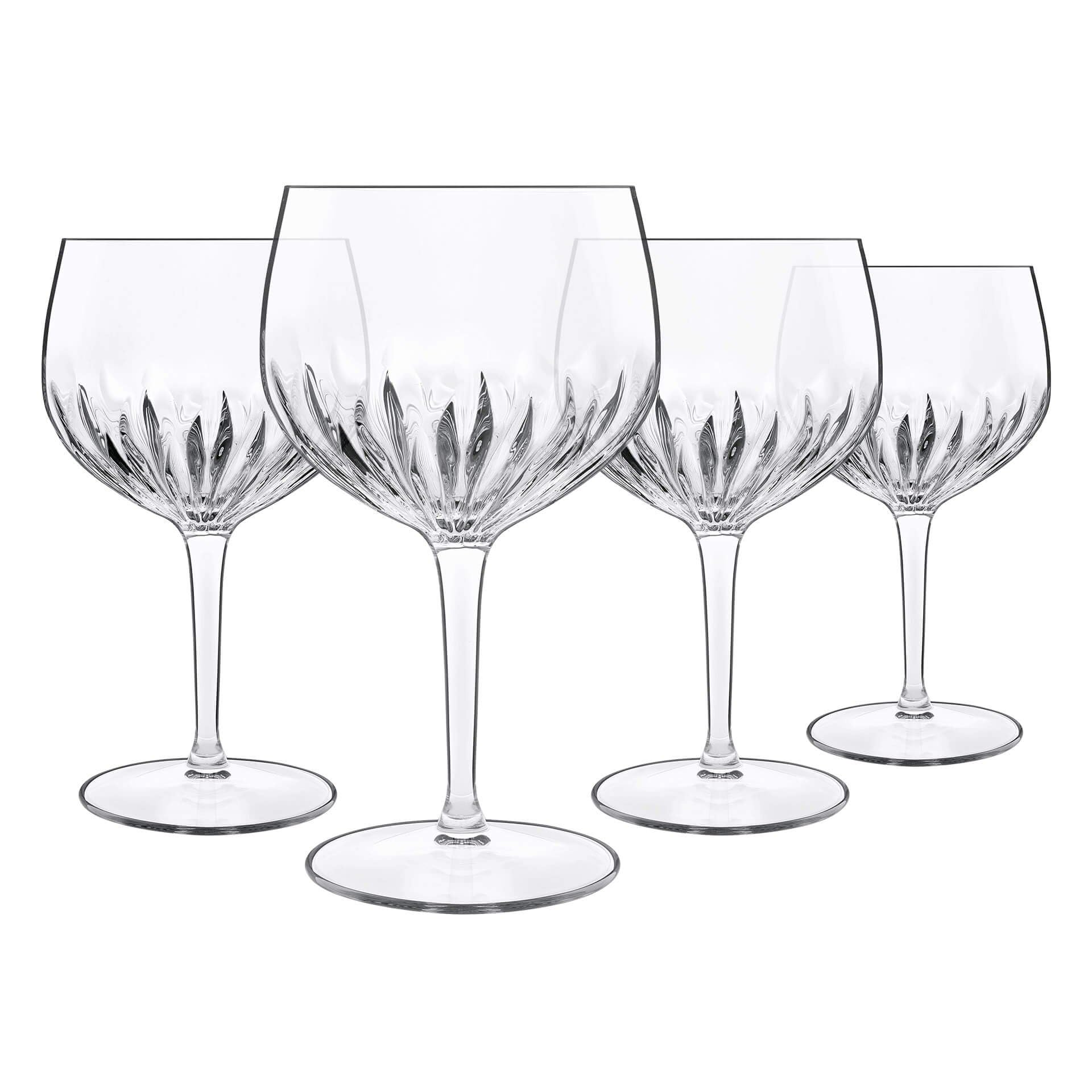 Luigi Bormioli Gin Glasses Set of 4 - Gin Glass Gift Set with 4 x 800ml Balloon Glasses & Gift Box, Ultra Clear Crystal & Durable Dishwasher Safe Glassware with Reinforced Stems, Made In Italy