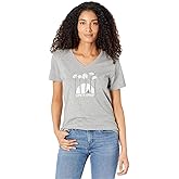 Life is Good Women's Crusher Tee, Short Sleeve Cotton Graphic T-Shirts, Towering Daisies Bike, Heather Gray, X-Small