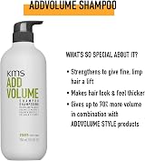 KMS AddVolume Shampoo 750ml for Fine Hair START. Style TRIfinity Technology view 2