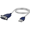 SABRENT USB 2.0 to Serial (9-Pin) DB-9 RS-232 Converter Cable, Prolific Chipset, HEXNUTS -, [Windows 11/10/8.1/8/7/VISTA/XP,