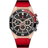 TEARTRACE Men Watches Fashion Chronograph 3ATM Waterproof Quartz Casual Wrist Watches Multifunctional with Silicone Strap Work Watches for Men& Ideal Choice for Father's Day Gifts