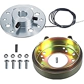 4.5" Rear Drum Brake Band Pin Brake Cable Sprocket Brake Hub Adapter 3/4" Bore 3/16" Keyway for Go Kart Cart Drift Trike Mini Bike Dune Buggy Quad ATVs Rear Axle Rod Mounting Steel Parts Racing