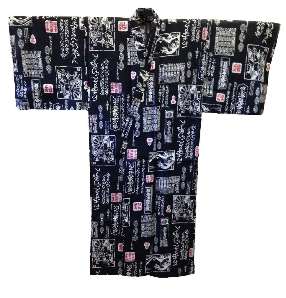 Black Cotton Japanese Kimono Yukata Buy Online in United Arab Emirates