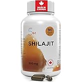 Live 5AM Pure Shilajit Supplement 500mg | 90 Vegan Capsules - 50% Fulvic Acid - Sourced from Himalayan Mountains - High Poten