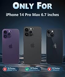 FNTCASE for iPhone 14 Pro-Max Case: Clear