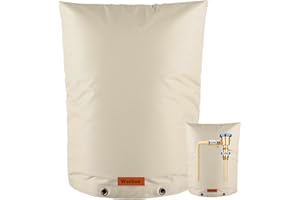 Wsobue Backflow Preventer Cover Insulated Pouch (5°F),Outdoor Pipe Insulation Cover,Winter Well Head Cover Water Well Pump Covers Sprinkler Valve Cover Insulated(Kahki 17" W×21" H)