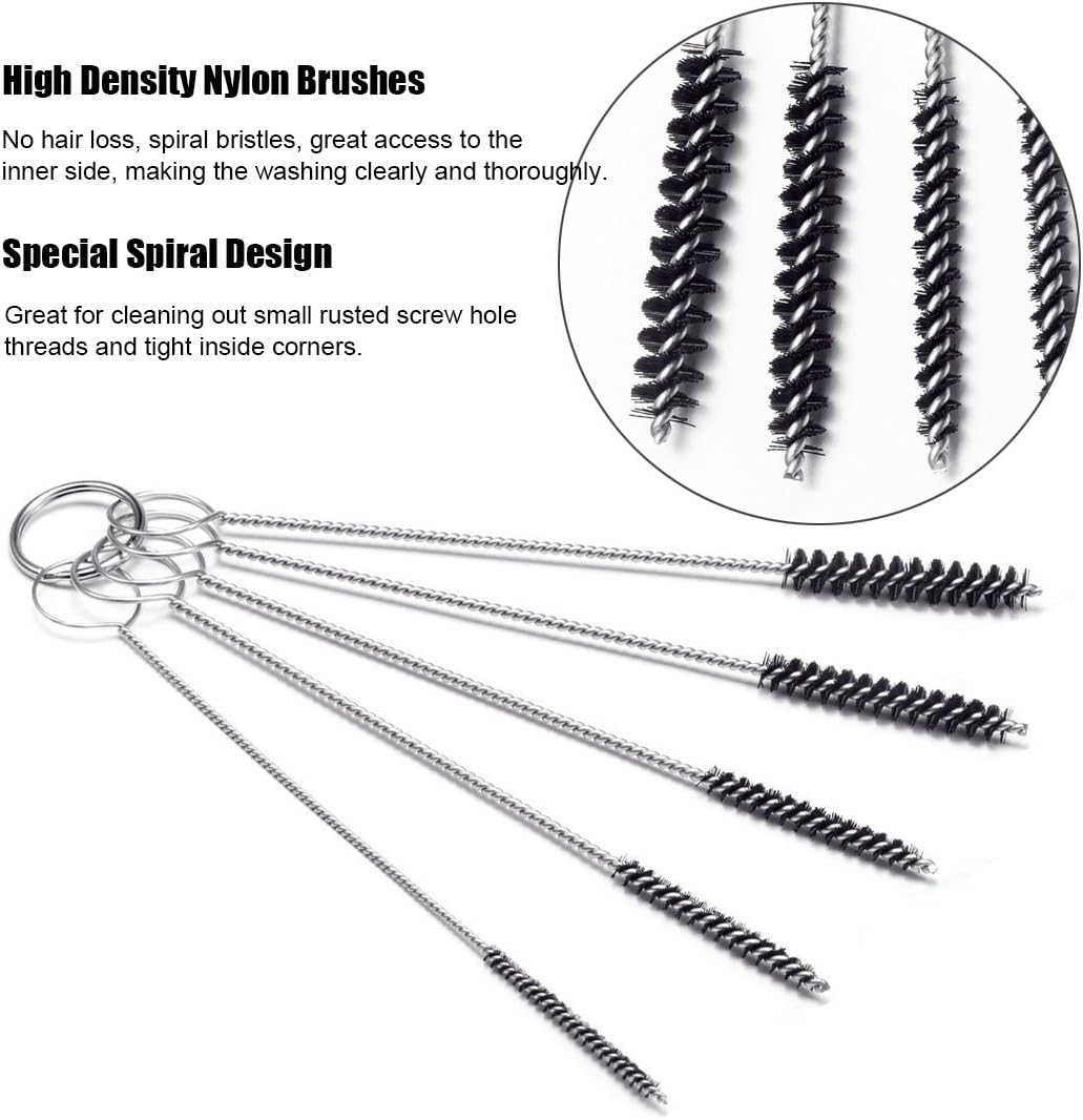 AUTOLA Carburetors Carbon Dirt Jet Remove Cleaner, 13 Cleaning Wires Set + 10 Cleaning Needles + 5 Nylon Brushes Tool Kit for Welder Carb Chainsaw Spray Guns Torch Tips Firing Hole Stove Burner Holes: Automotive